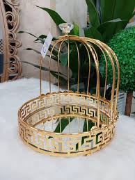 Makeup Organizer, Metal Bird Cage Shaped