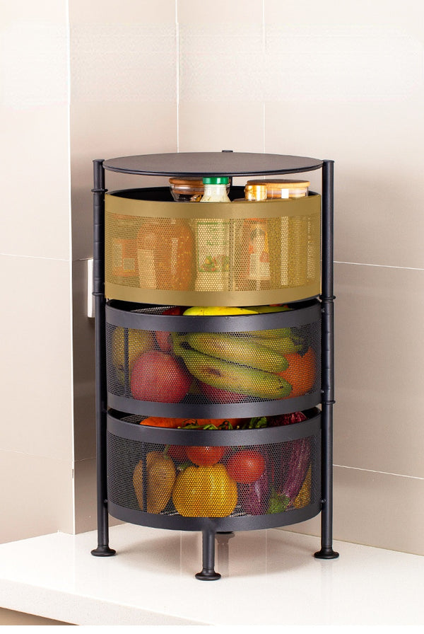 3-Tier Metal Vegetable Trolley