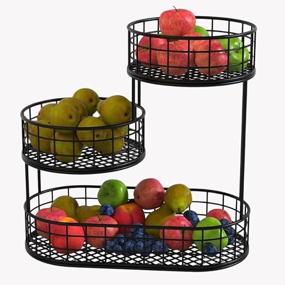 3 layer fruit organiser flat base| Multi Purpose Rack