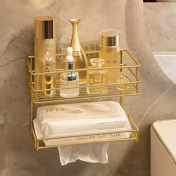 2-Tier Storage Rack with Tissue Slot
